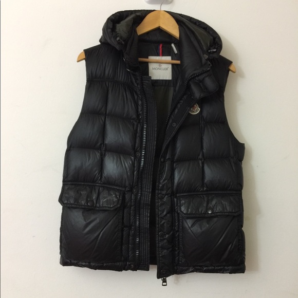 moncler puffer vest with hood